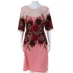 Marchesa Notte Rose Throw Dress